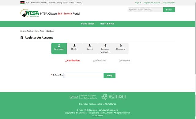 How to register on the NTSA TIMS platform